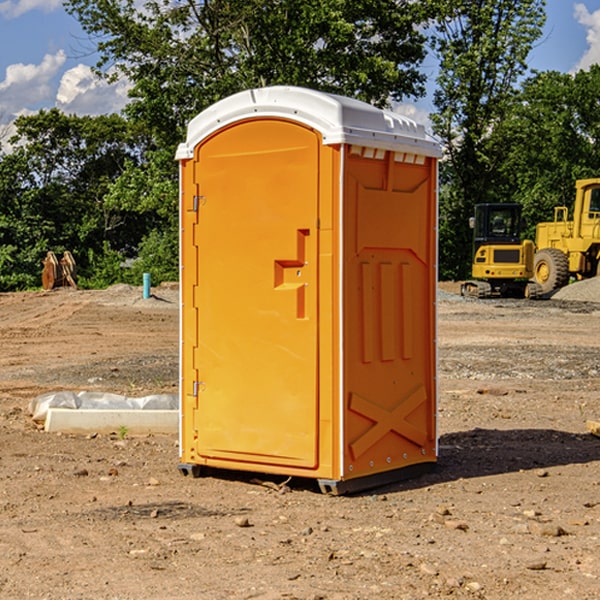 how often are the portable restrooms cleaned and serviced during a rental period in Dover ID